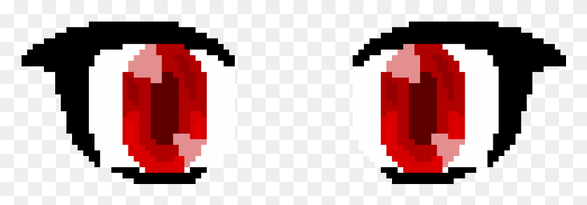 971x291 Ojos Rojos Ojos Marrones Pixel Art, Símbolo, Texto, Flecha Hd Png