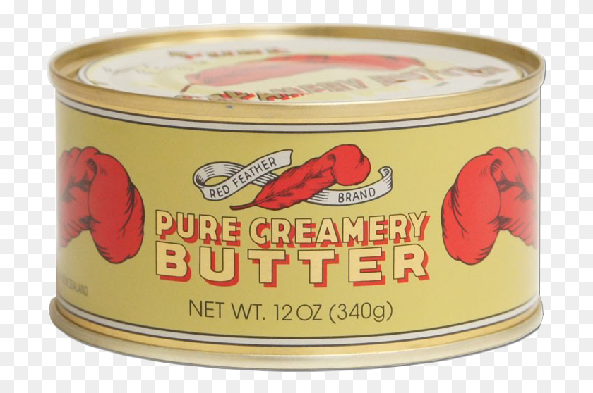 709x498 Red Feather Butter Canned Base Red Feather Butter, Tin, Can, Food HD PNG Download