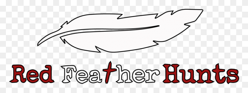 1000x331 Red Feather Hunts Line Art, Label, Text, Stencil HD PNG Download