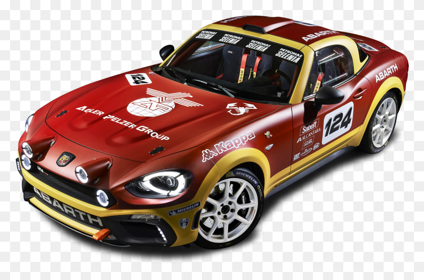 1473x938 Red Fiat 124 Spider Abarth Rally Car Abarth 124 Rally 2018, Race Car, Sports Car, Vehicle HD PNG Download