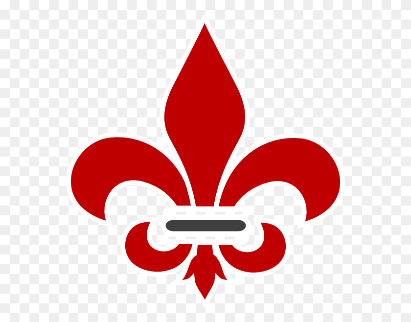 570x598 Red Fleur De Lis Clip Art, Logo, Symbol, Trademark HD PNG Download