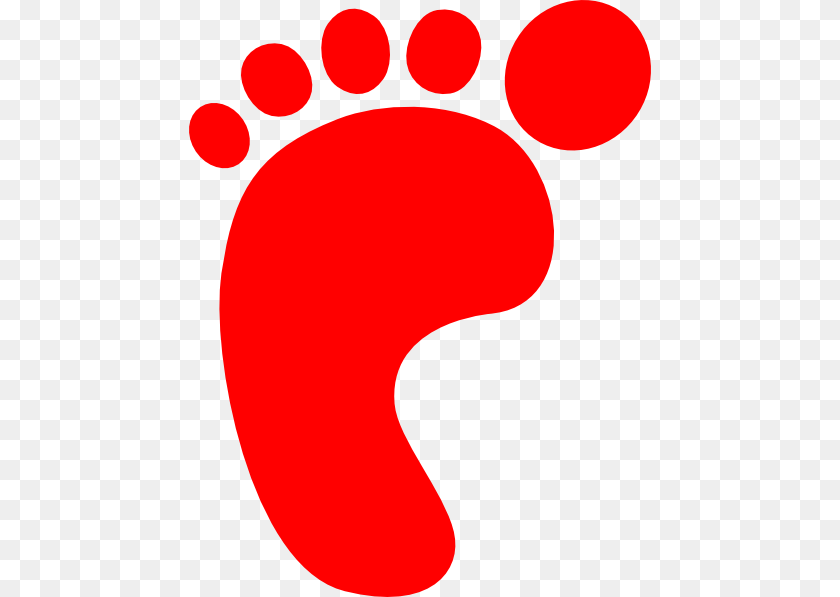 Red Footprint Clip Art PNG