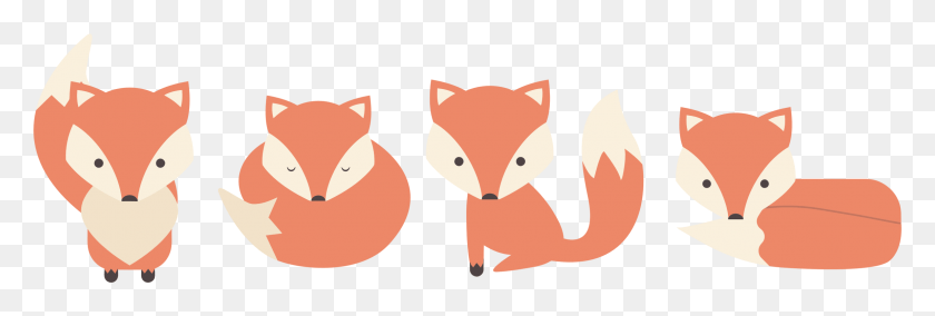 2300x663 Red Fox Clipart Carton Cartoon Fox Clip Art, Plush, Toy, Animal HD PNG Download