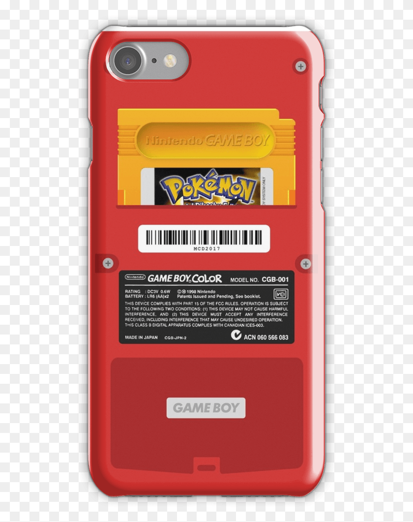 527x1001 Red Gameboy Color Back Pokemon Yellow, Mobile Phone, Phone, Electronics HD PNG Download