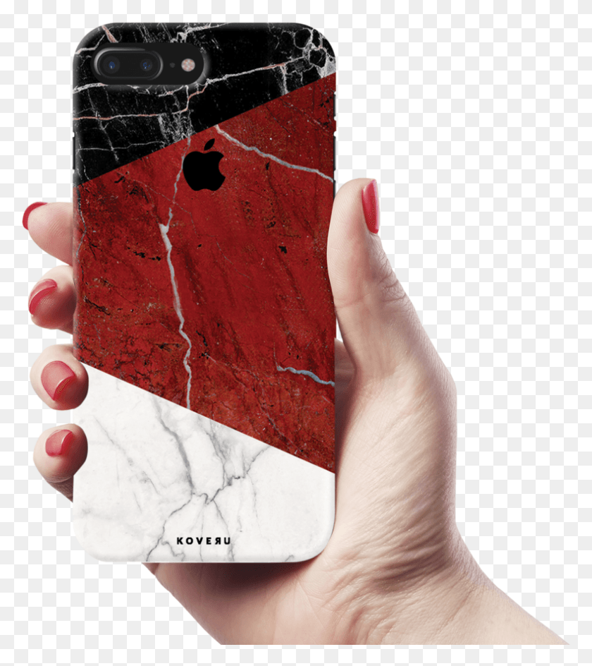 789x895 Red Geometric Marble Cover Case For Iphone 78 Plus Mobile Phone, Person, Human, Phone HD PNG Download