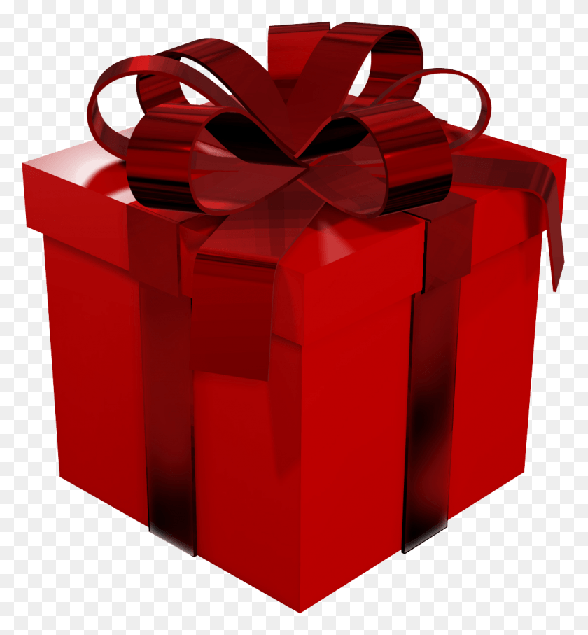 1115x1212 Красная Подарочная Коробка Клипарт Подарок, Подарок Hd Png Скачать