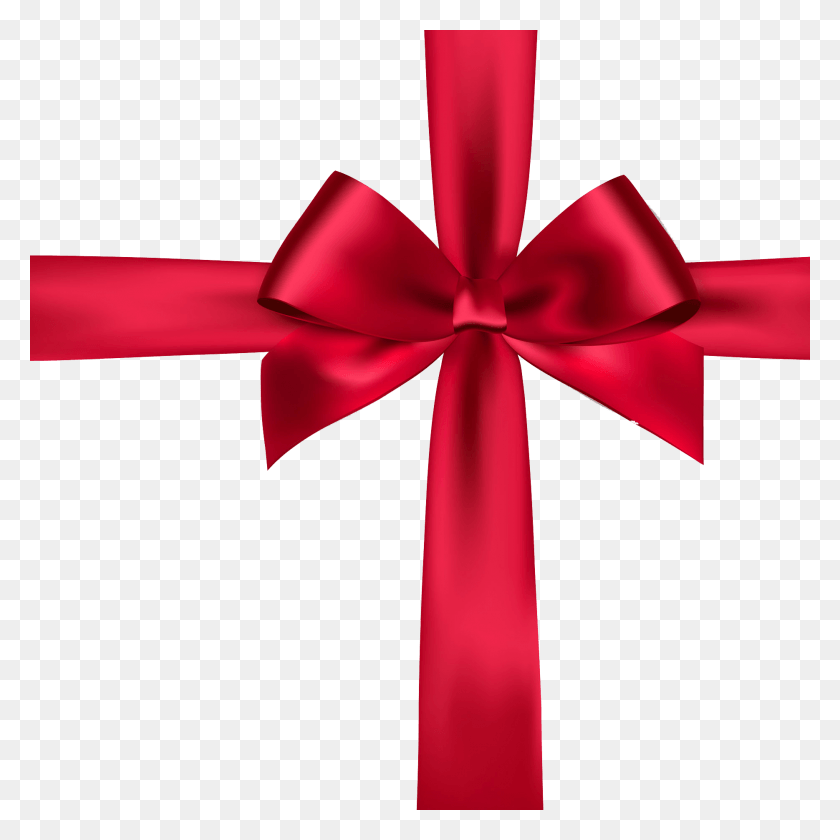 1869x1869 Red Gift Ribbon Shiny Red Satin Ribbon, Cross, Symbol, Tie HD PNG Download