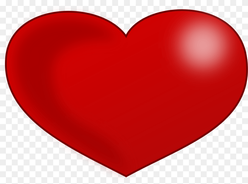 2376x1761 Red Glossy Valentine Heart Library Big Red Valentine Heart Transparent PNG