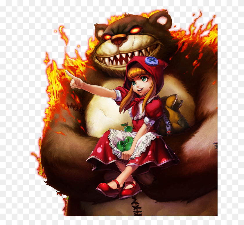 659x717 Descargar Png Red Hat Annie Con Tibbers Skin League Of Legends Red Riding Annie, Graphics, Actividades De Ocio Hd Png