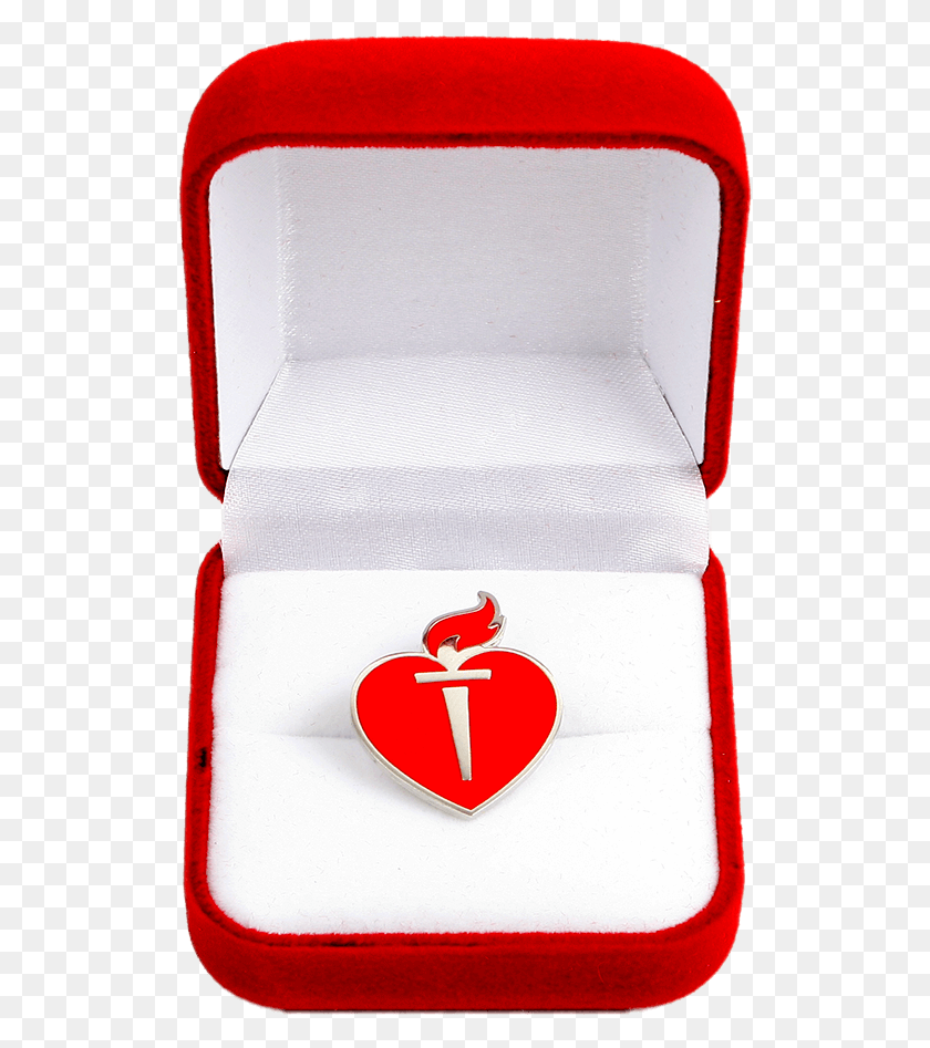 519x887 Red Heart Amp Torch Lapel Pin And Case Front View Coin Purse, Paper, Box, Handbag HD PNG Download