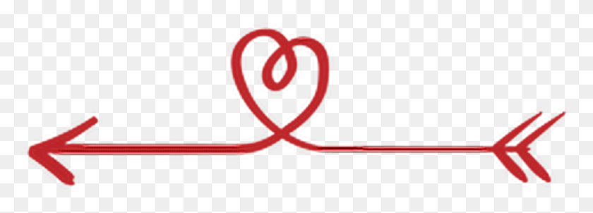 962x299 Red Heart Arrow Heartarrow Heartarrows Redheart Handwriting, Logo, Symbol, Trademark HD PNG Download