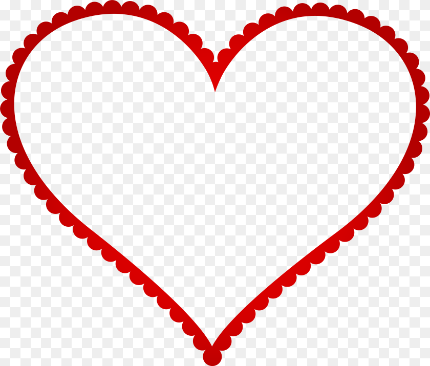 7941x6758 Red Heart Border Frame Transparent Clip Art, Person Sticker PNG