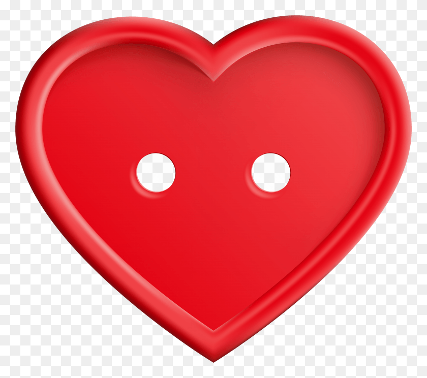 7863x6899 Red Heart Button Clip Art Image HD PNG Download