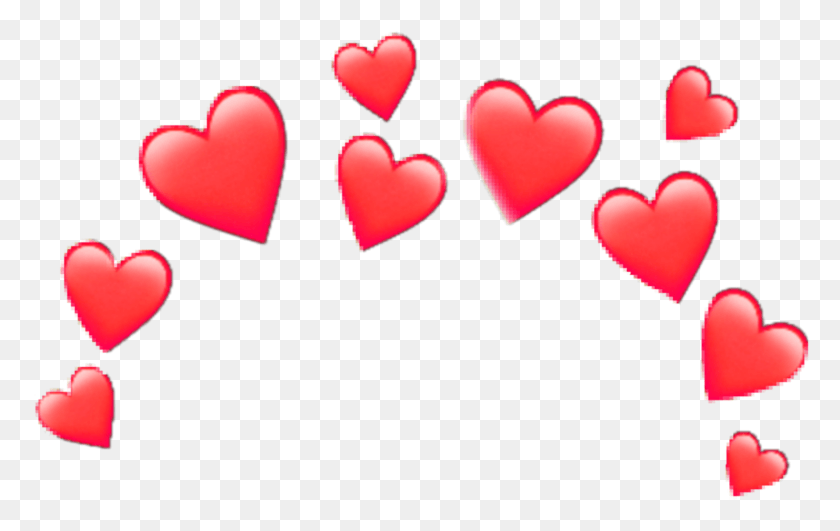 1611x973 Red Heart Heartcrown Crown Emoji Iphone Random Blue Heart Emoji Crown, Heart, Cushion HD PNG Download