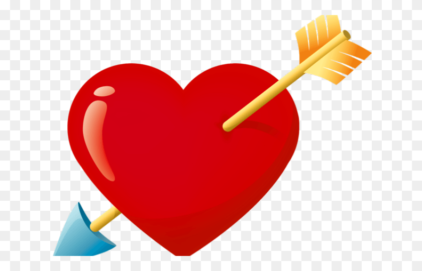 640x480 Red Heart With Bow And Arrow, Heart, Ice Pop HD PNG Download
