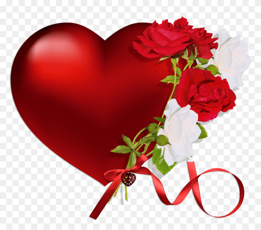 994x869 Красные Сердца И Розы, Растение, Цветок, Цветение Hd Png Скачать