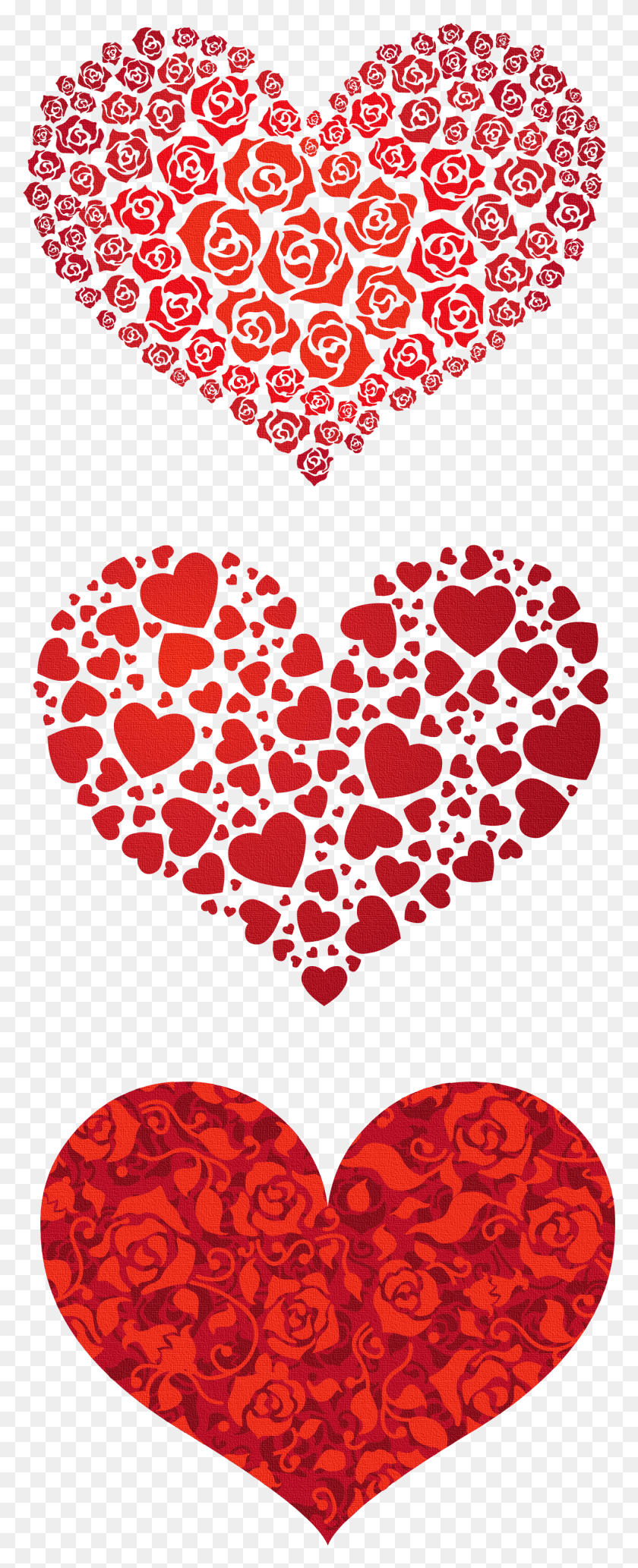 1358x3494 Red Hearts Transparent Graphics Clipart Love, Rug, Heart, Pattern HD PNG Download