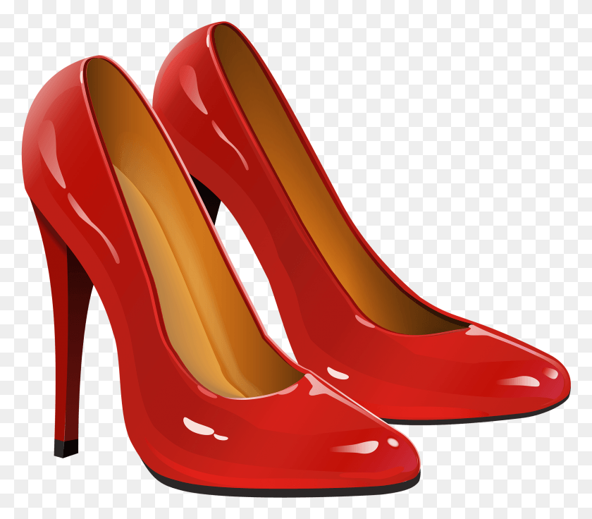 2394x2077 Red Heels Clipart Red Heel Clip Art, Clothing, Apparel, Shoe HD PNG Download