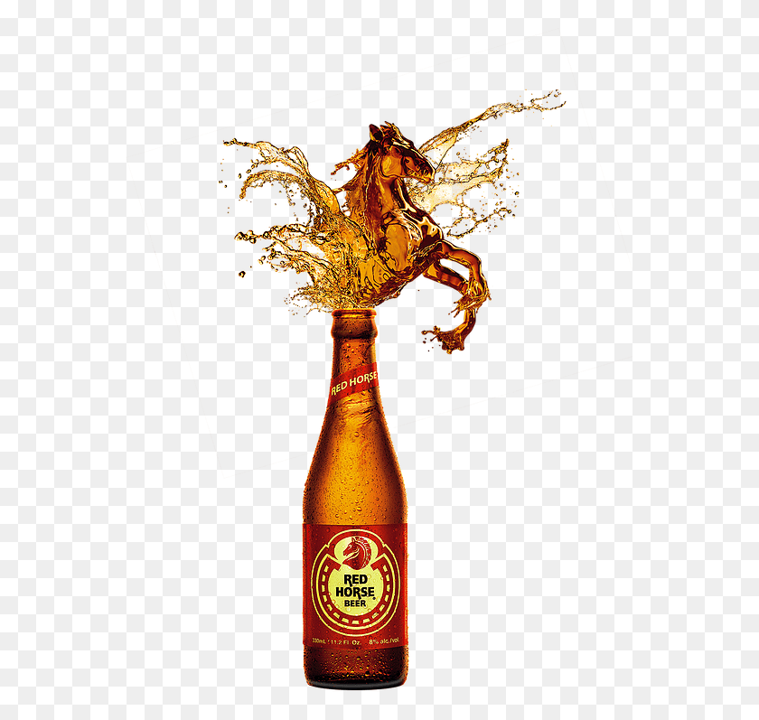 563x737 Red Horse Bottle, Beverage, Drink, Beer HD PNG Download