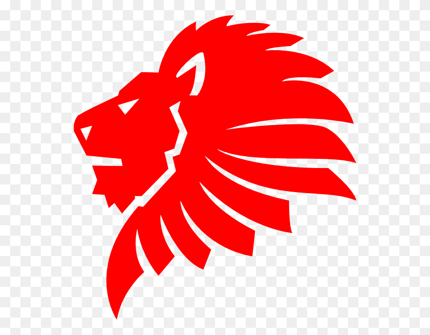 552x594 Descargar Png Red Lion Clip Art At Clker Crimson Lions, Logotipo, Símbolo, Marca Registrada Hd Png