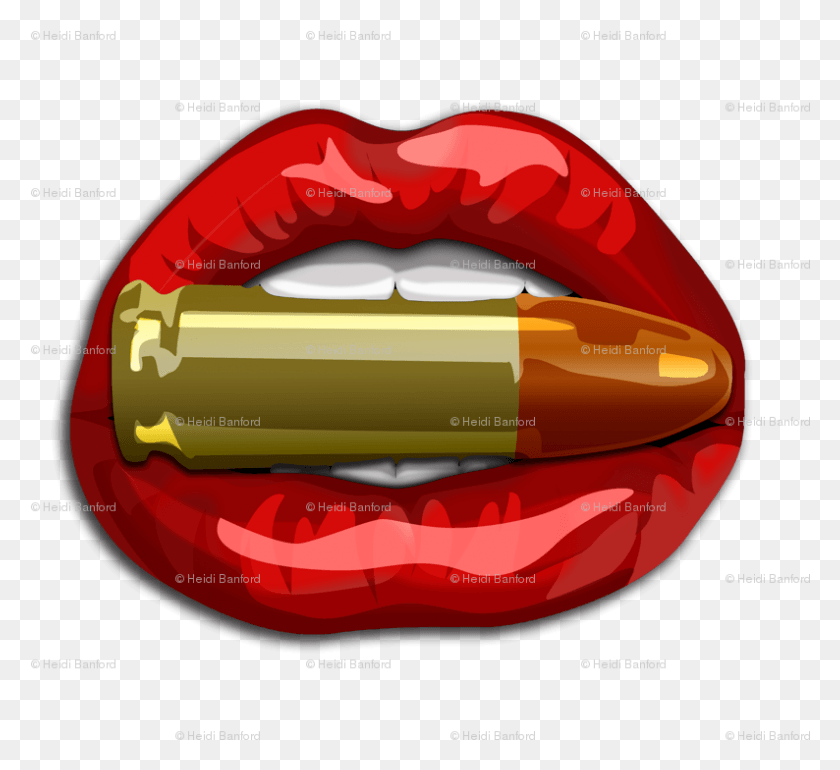794x723 Red Lips With Bullet, Mouth, Lip, Teeth HD PNG Download