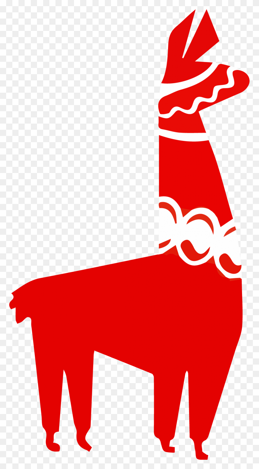 1063x1988 Red Llama Clipart, Logo, Symbol, Trademark HD PNG Download