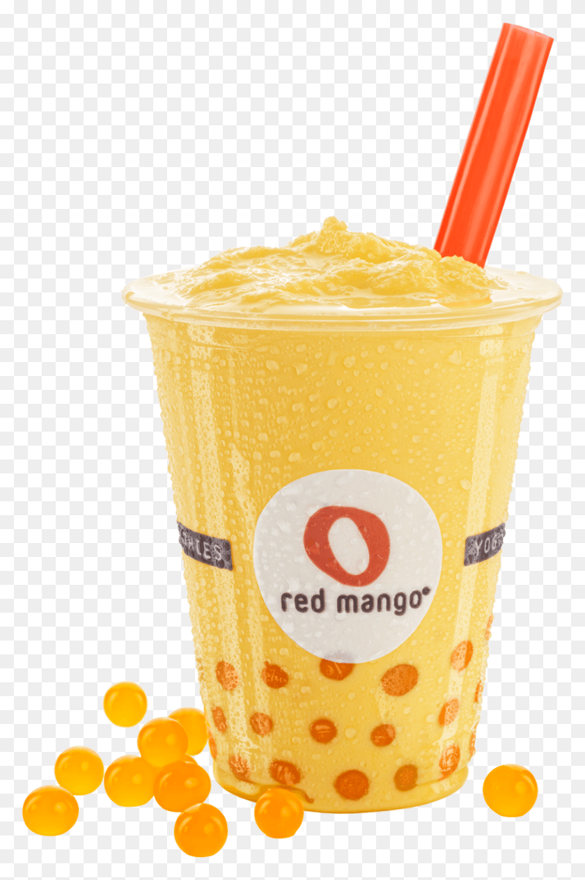 816x1260 Red Mango Frozen Yogurt Smoothies Mango Smoothies In A Cups, Juice, Beverage, Drink HD PNG Download