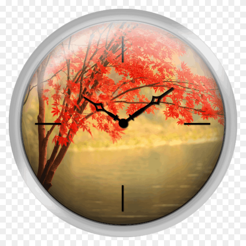 992x992 Red Maple Besides River Circle, Sphere, Outer Space, Astronomy Descargar Hd Png