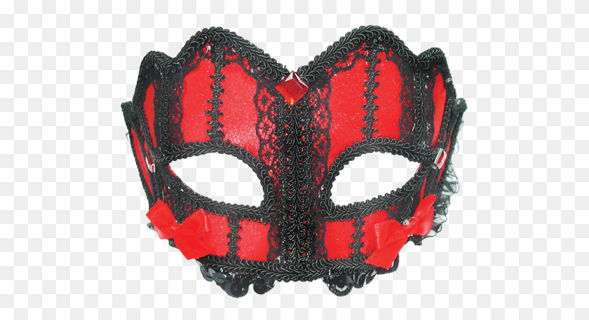 501x397 Red Masquerade Mask Face Mask HD PNG Download