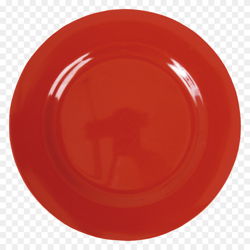 1024x1024 Red Melamine Round Dinner Plate By Rice Dk Vibrant Red Plate, Frisbee, Toy, Pottery HD PNG Download