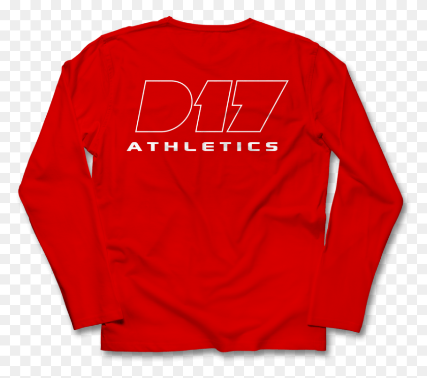832x730 Red Nike D17 Athletics Long Sleeve Tee Long Sleeved T Shirt, Clothing, Apparel, Long Sleeve HD PNG Download