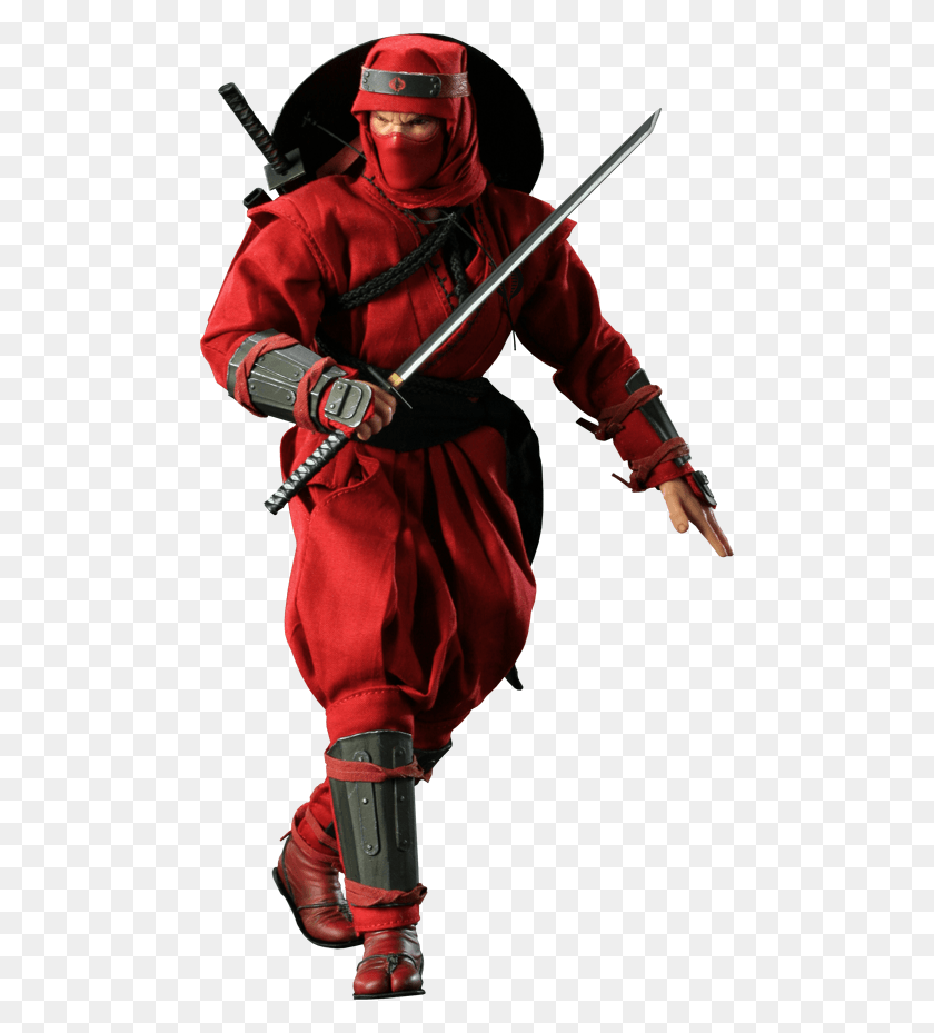 480x869 Red Ninja Sixth Scale Figure Red Ninja, Person, Human, Helmet HD PNG Download