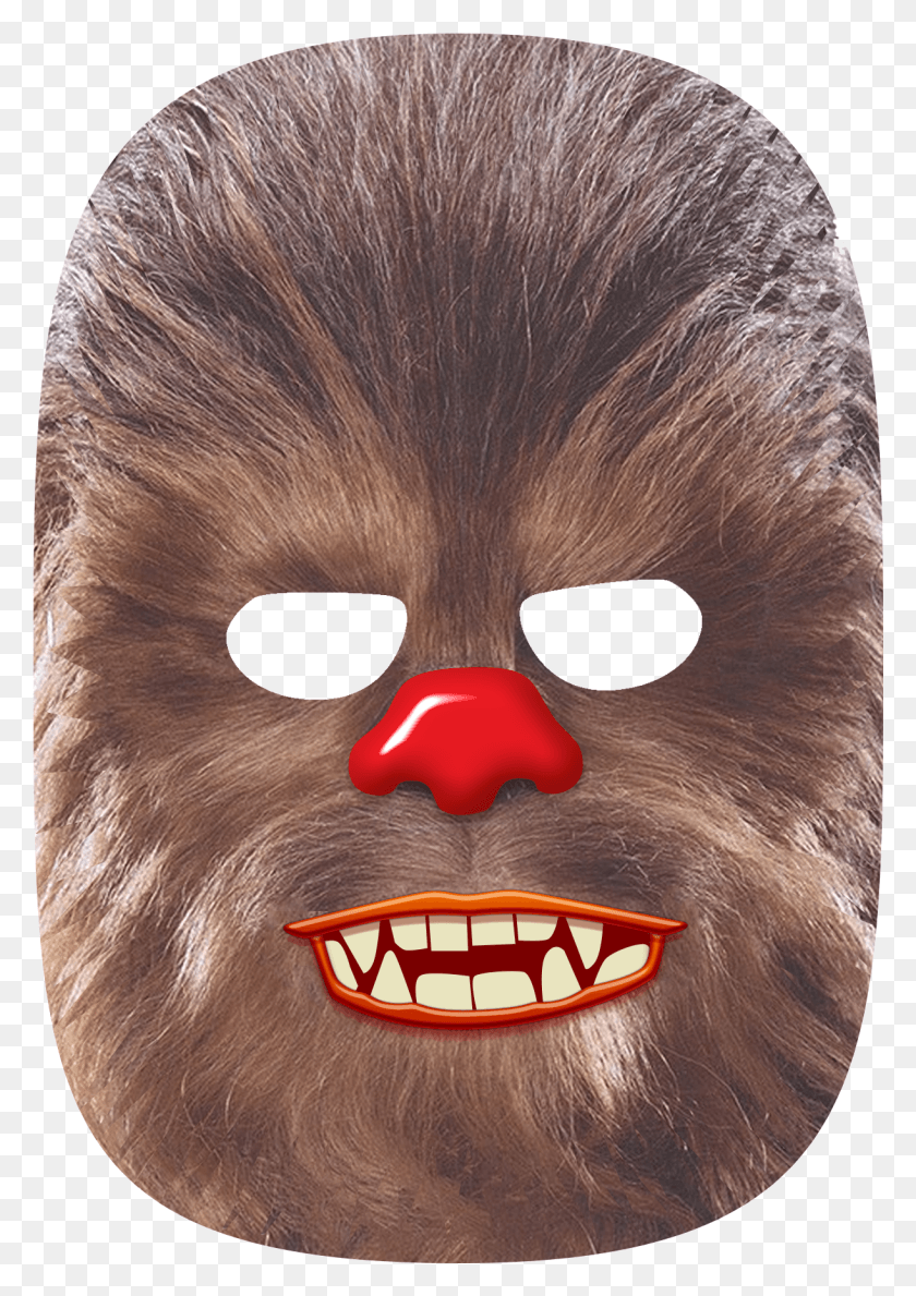 1221x1768 Red Nose Chewbacca Blank Background Chewbacca Mask Transparent Background, Head HD PNG Download