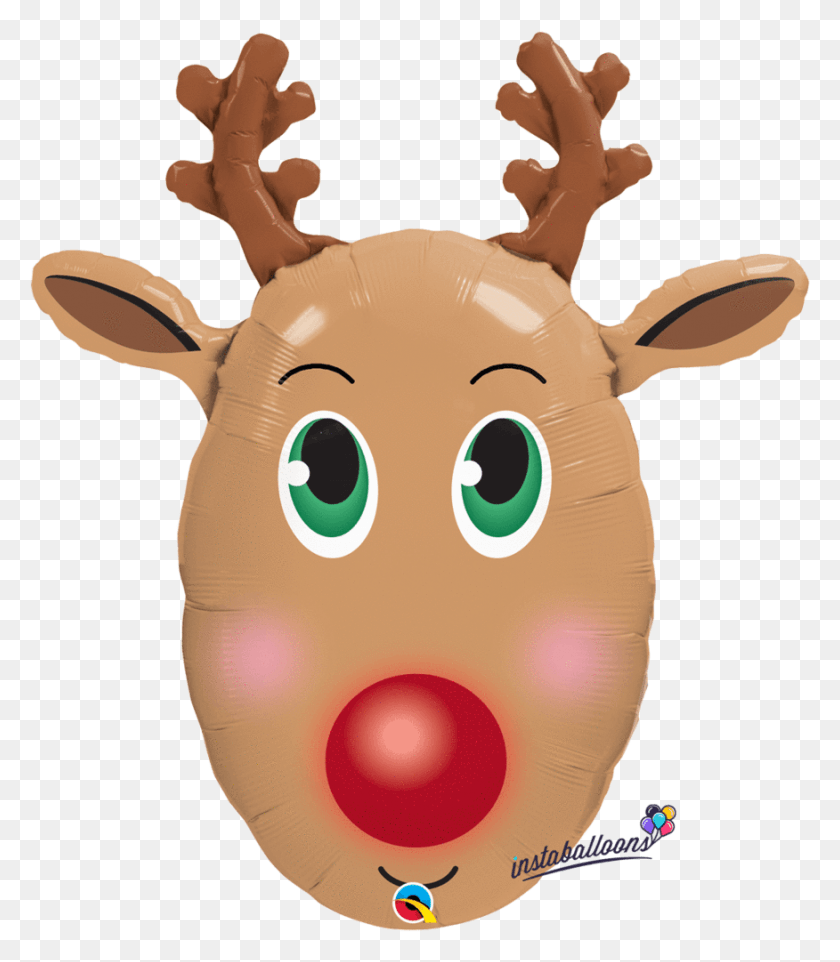 876x1014 Red Nosed Reindeer Jumbo 36 Rudolph The Red Nosed Reindeer Face, Mammal, Animal, Snowman HD PNG Download