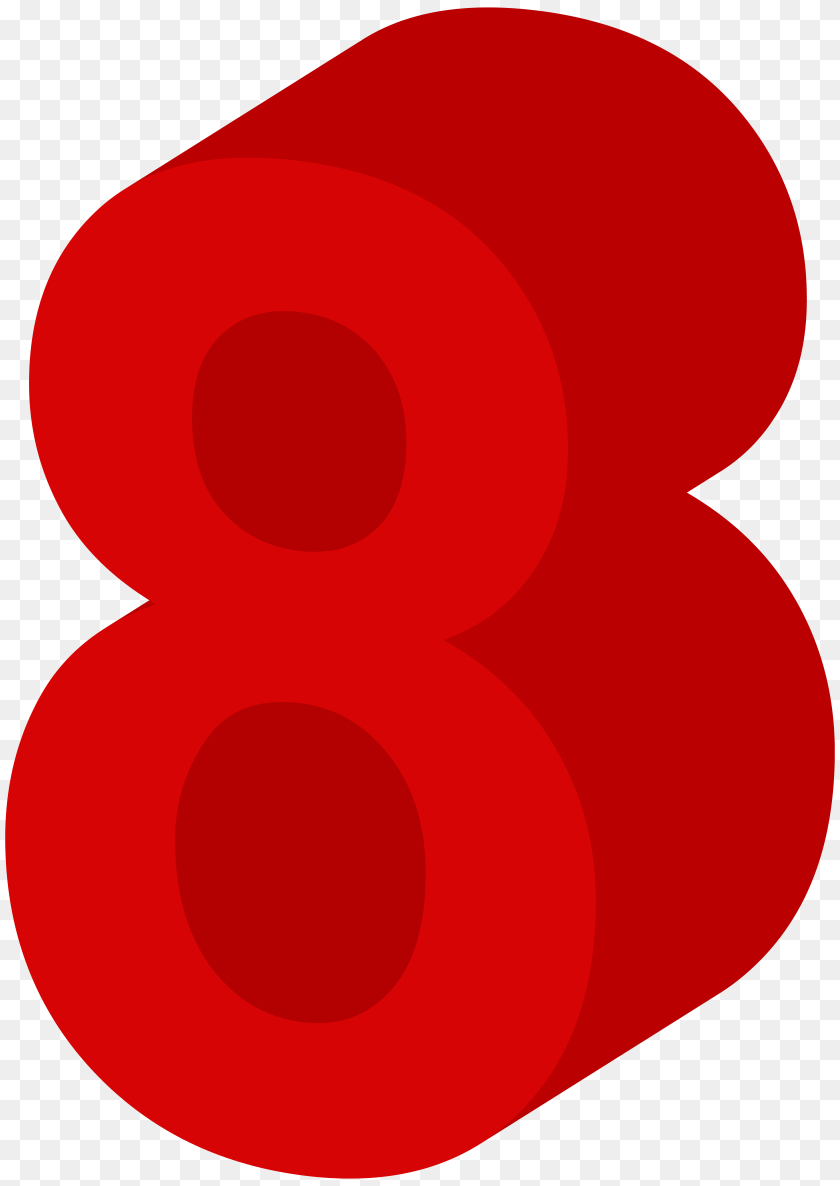 Red Number Number Clipart, Symbol, Text Sticker PNG