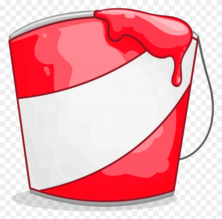 962x952 Red Paint, Bucket, Ketchup, Food HD PNG Download