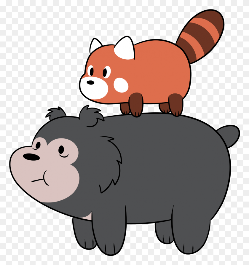 1137x1216 El Panda Rojo Y El Oso Perezoso De Dibujos Animados, Cerdo, Mamífero, Animal Hd Png
