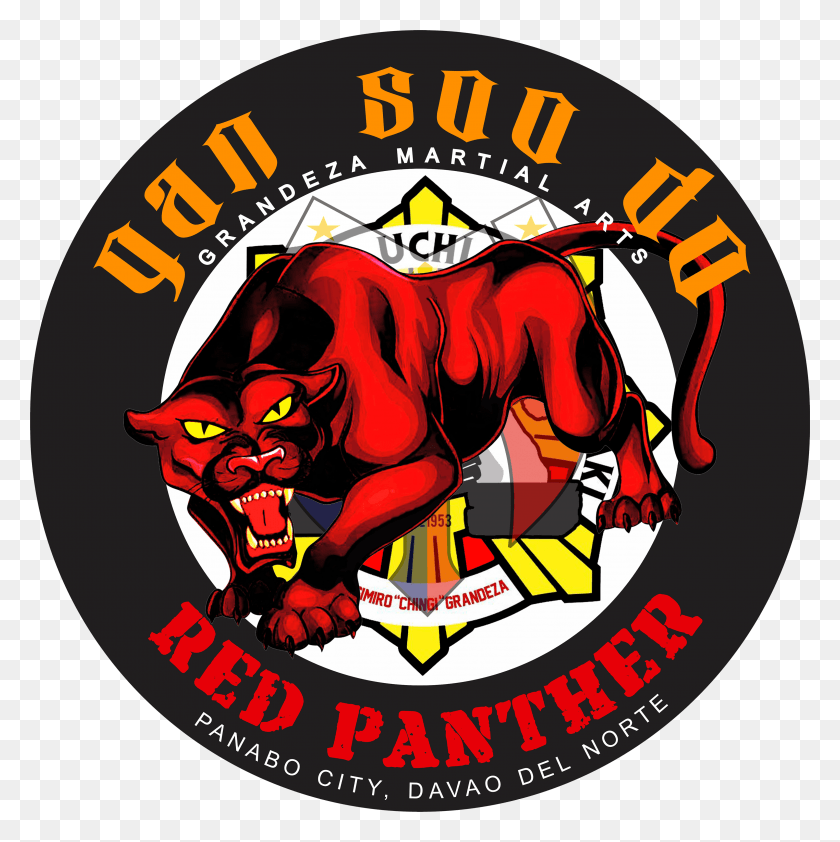 3056x3067 Descargar Png Red Panther Logo Final 2 Etiqueta, Texto, Símbolo, Marca Registrada Hd Png