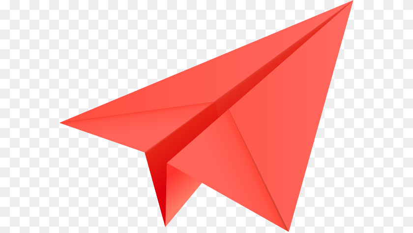 600x473 Red Paper Plane, Art, Origami Transparent PNG