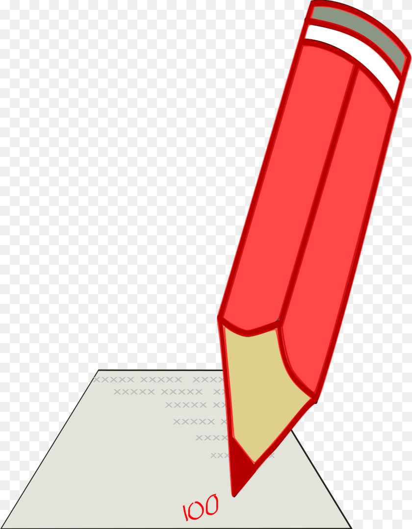 1495x1920 Red Pencil Clipart PNG