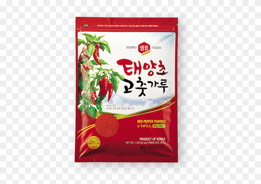395x533 Pimiento Rojo En Polvo Gochugaru Para Kimchi Sempio Pimiento Rojo En Polvo, Planta, Alimentos, Flyer Hd Png