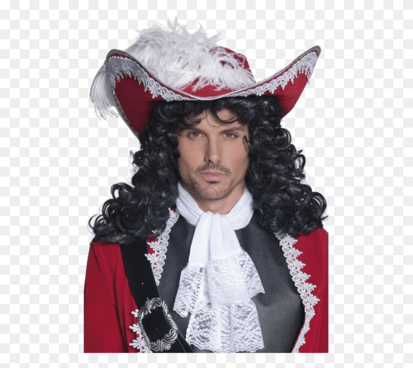 501x690 Red Pirate Captain Hat Captain Hook Hut, Clothing, Apparel, Cowboy Hat HD PNG Download