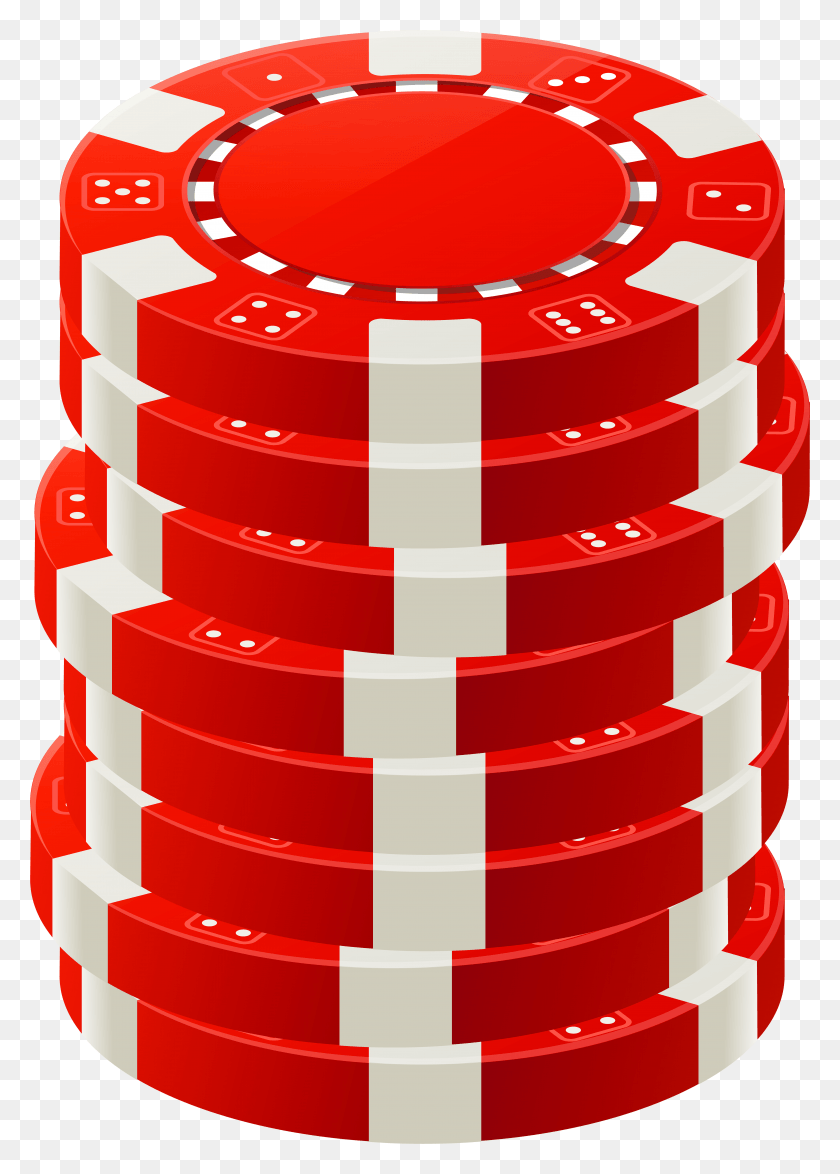 5524x7894 Red Poker Chips Clip Art Gambling, Game, Dynamite, Bomb HD PNG Download
