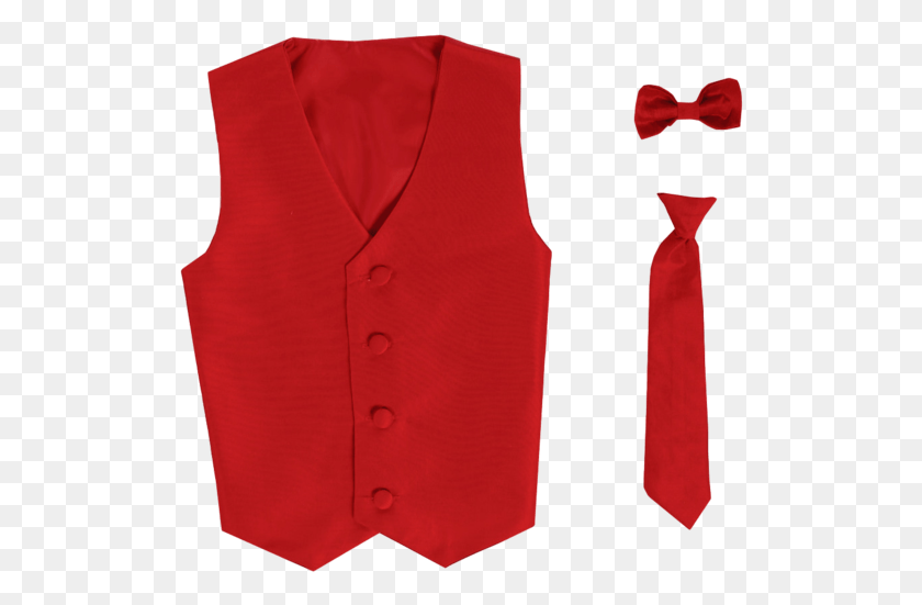 514x491 Red Poly Silk Boys Vest Amp Tie Set 3M Red Vest, Accessories, Accessory, Clothing Descargar Hd Png