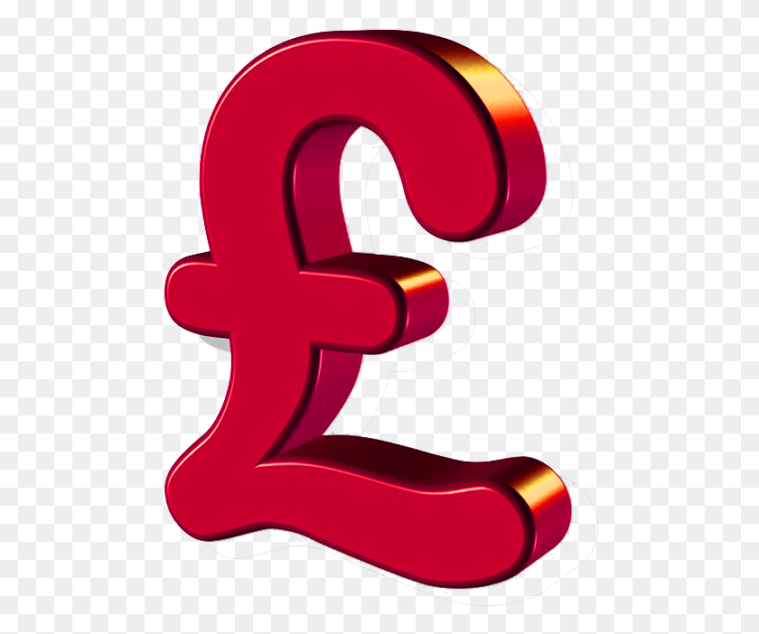 487x642 Red Pound Sign Financial No Background Image Red Pound Sign, Alphabet, Text, Symbol HD PNG Download