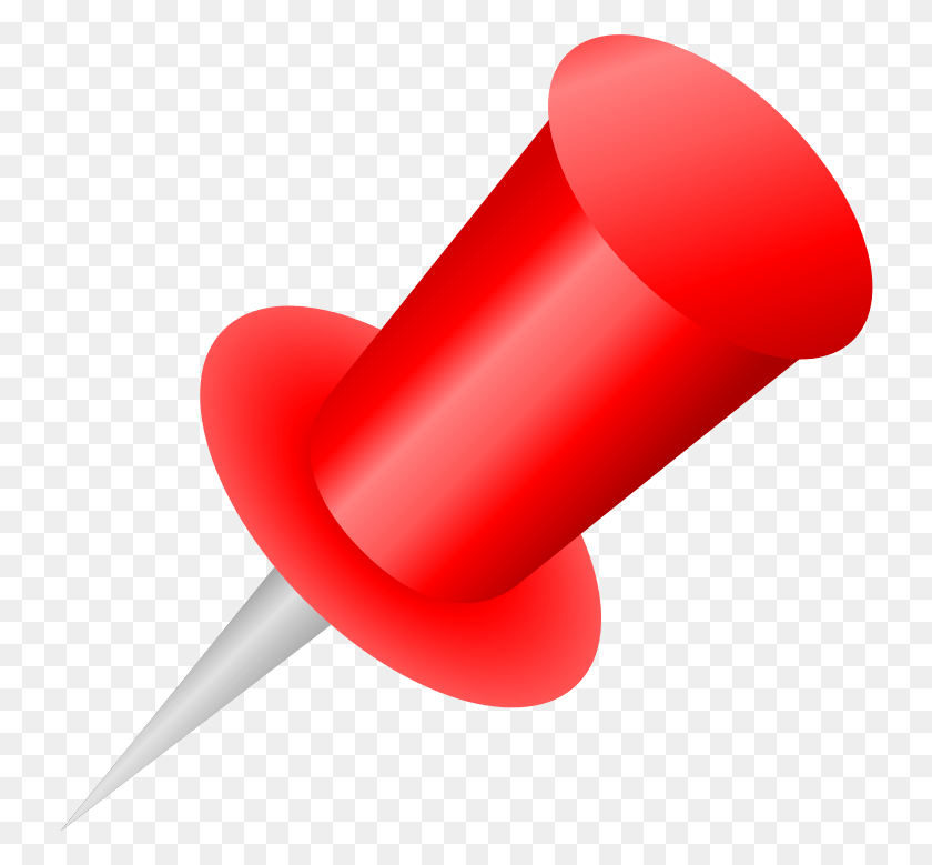 734x719 Red Push Pin Push Pin Clip Art, Balloon, Ball HD PNG Download