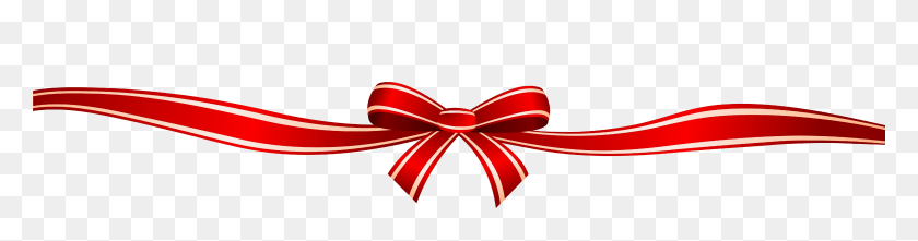 6001x1242 Red Ribbon Border Bow, Hair Slide, Gift HD PNG Download