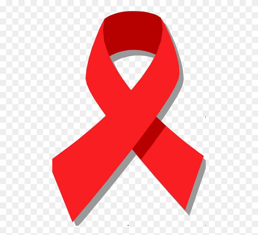 500x706 Red Ribbon Photos Logo Aids, Alphabet, Text, Clothing HD PNG Download