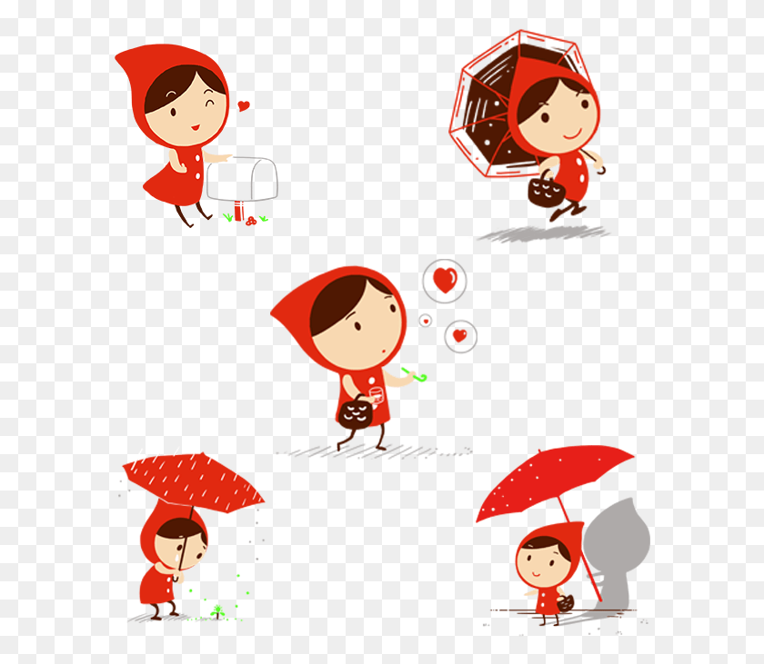 Red Riding Hood Clipart Ridign Little Red Riding Hood Characters, Poster, Advertisement, Pirate HD PNG Download