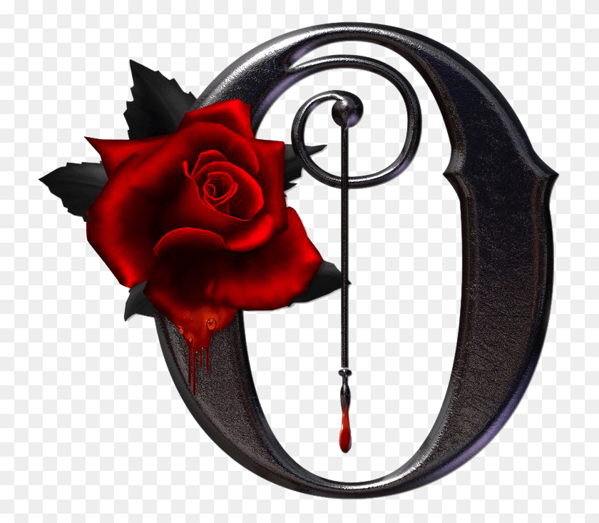 736x673 Цветок Красной Розы Бесплатные Прозрачные Изображения Free Letras Goticas Letra O, Брошь, Украшения, Аксессуары Hd Png Download